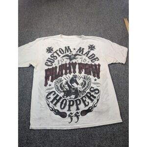 Filthy‎ Few Choppers Shirt Mens Large White Biker Motorcycle Graphic Crewneck